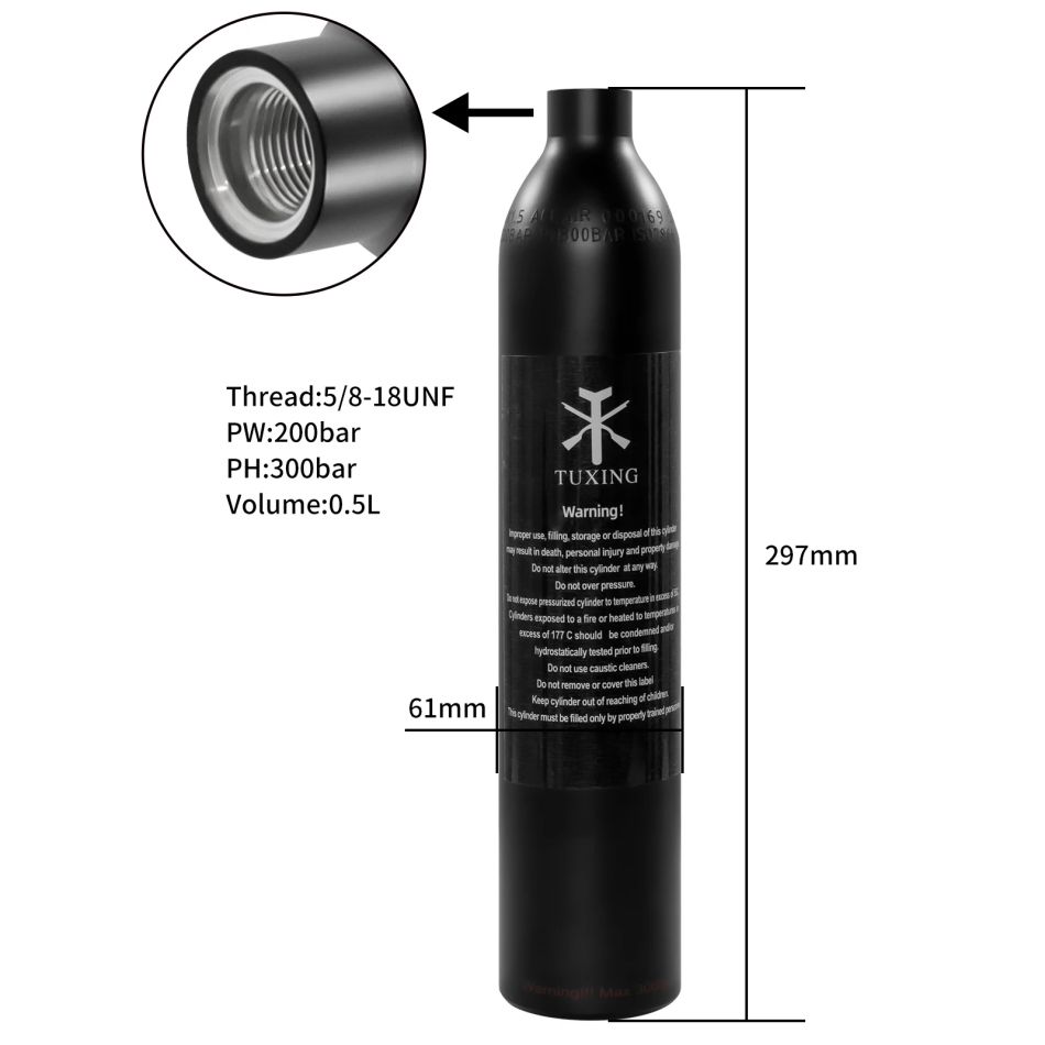 0.5L 3000PSI pcp Aluminum Bottle