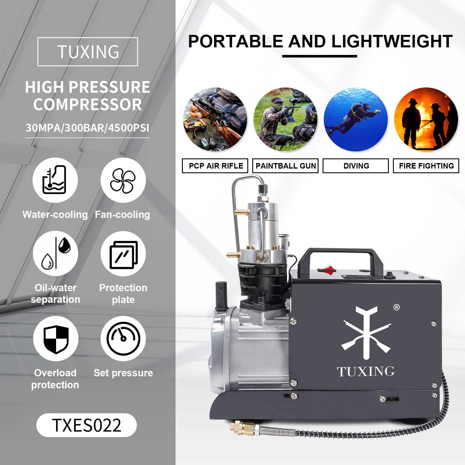 300bar pcp electric air compressor